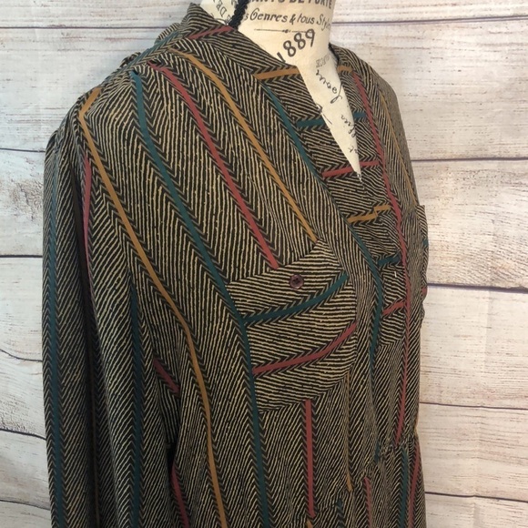 Gloria Vanderbilt Vintage Maxi Dress V-neck Size 16 - Picture 3 of 9